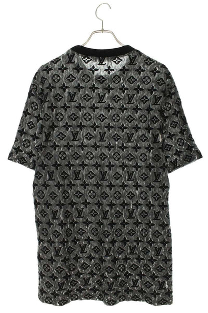 LOUISVUITTON Monogram Sheer Cotton Tee Black Size XL