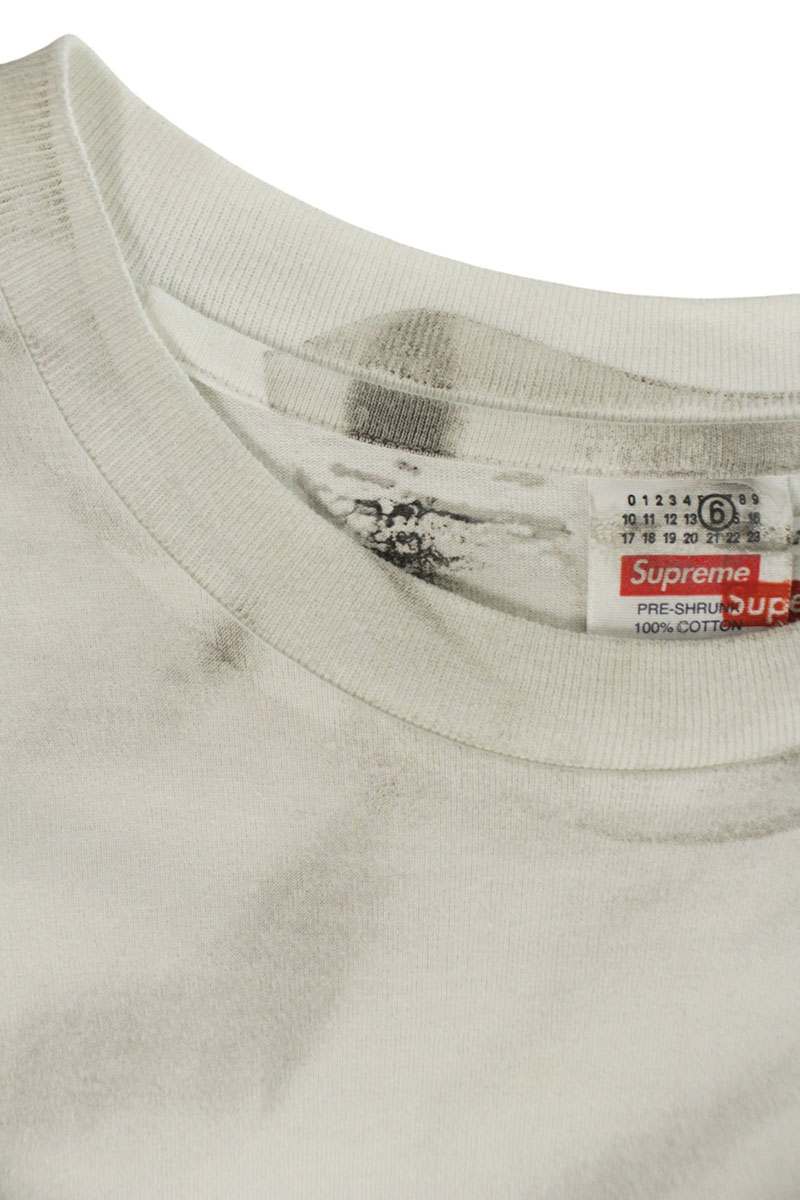 MM6 Supreme Box Logo Transfer Print Tee White Size L