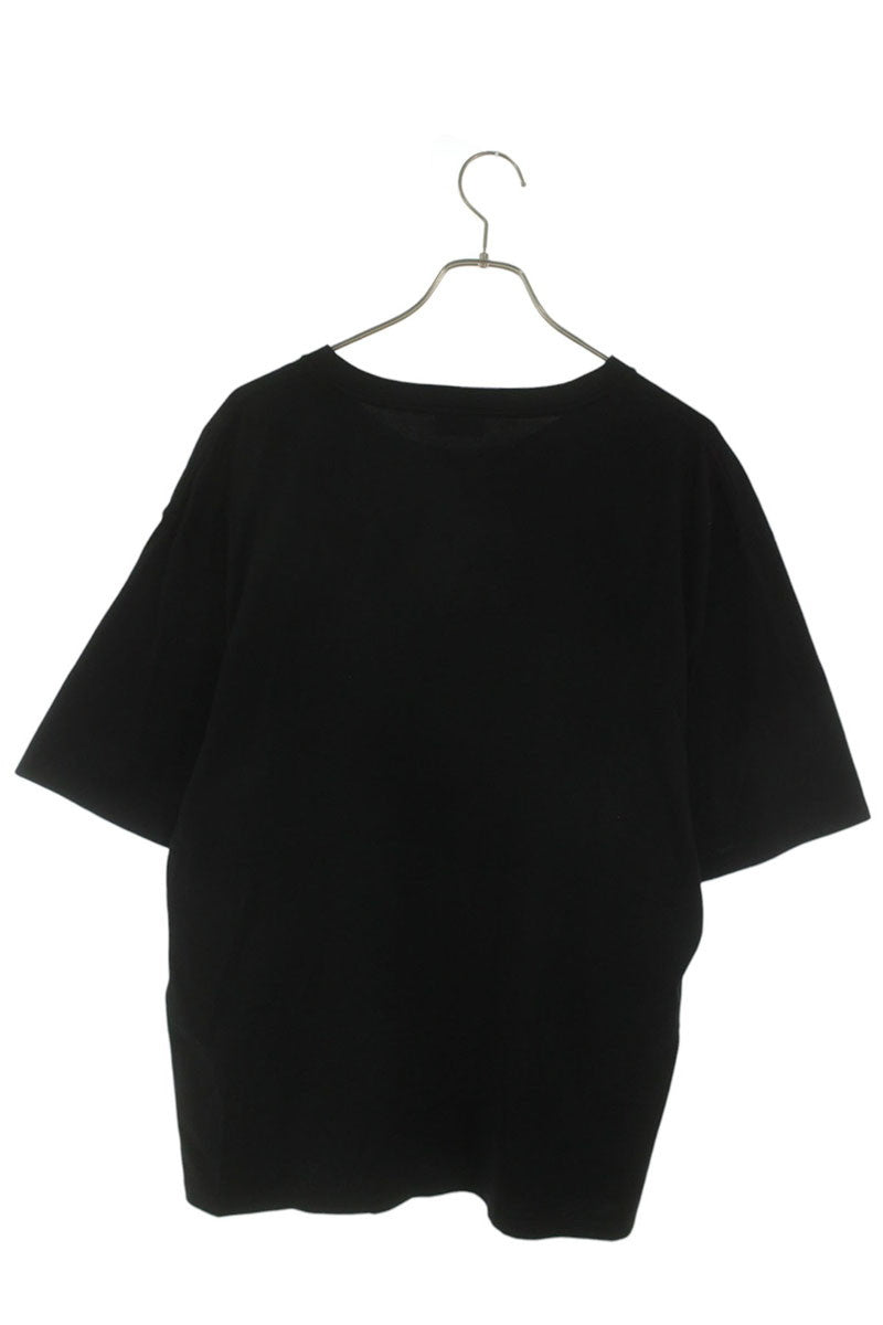 CELINE Black Triomphe Logo Print Cotton T-Shirt Size XS