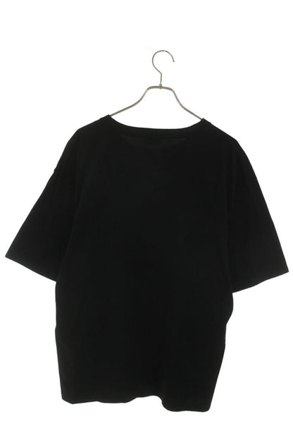 CELINE Black Triomphe Logo Print Cotton T-Shirt Size XS