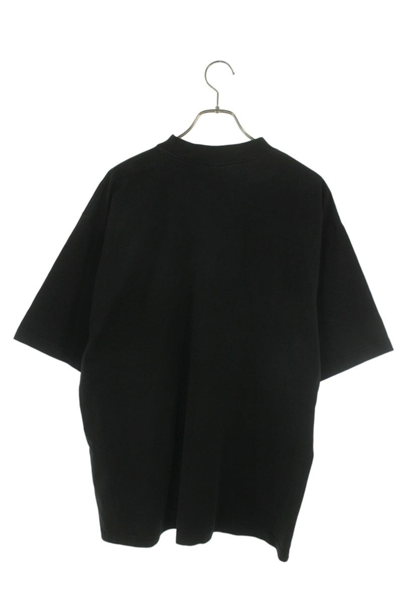 BALENCIAGA Active Logo Cotton Tee Black Size M