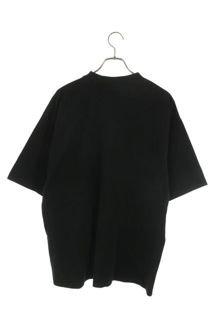 BALENCIAGA Active Logo Cotton Tee Black Size M