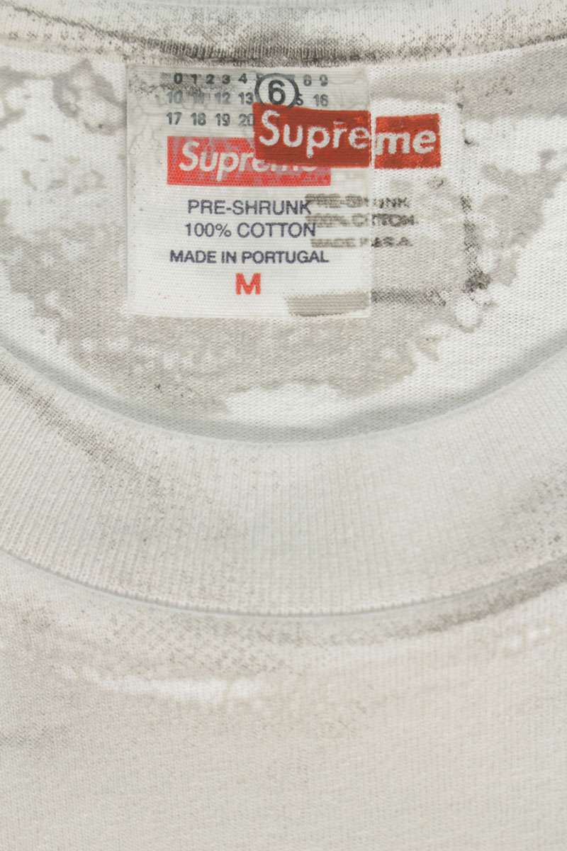 MM6 x SUPREME White Box Logo Transfer Print Tee Size M