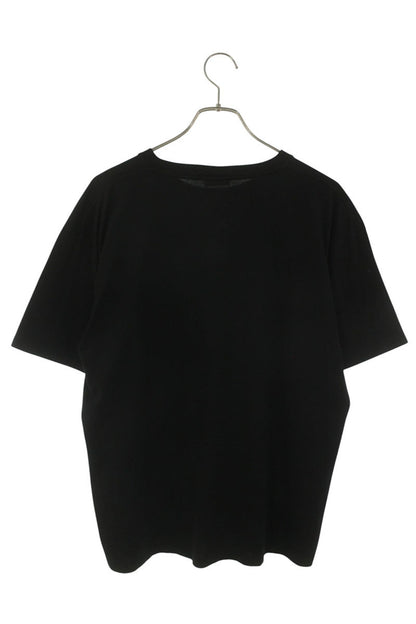 CELINE Black Studded Logo Print Cotton T-Shirt Size S