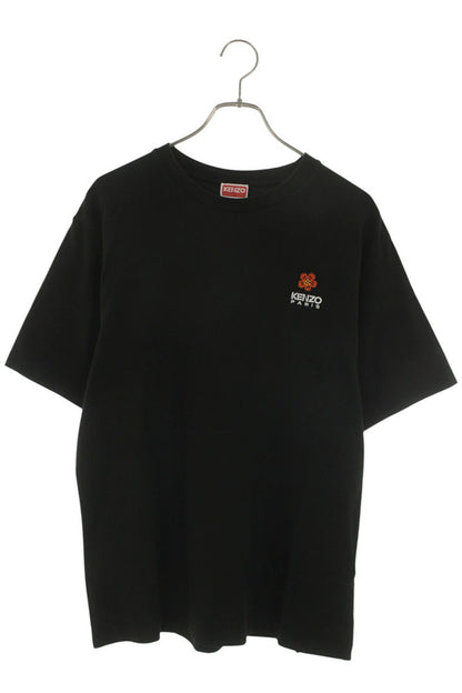 KENZO Black Flower Logo Patch Cotton T-Shirt Size M