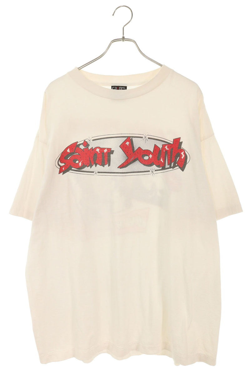SAINT MICHAEL Print T-Shirt White Size XXL