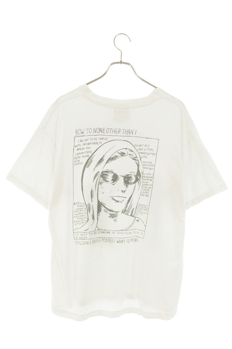 SAINT MICHAEL 22AW "SAINT YOUTH" Print T-Shirt White Size M