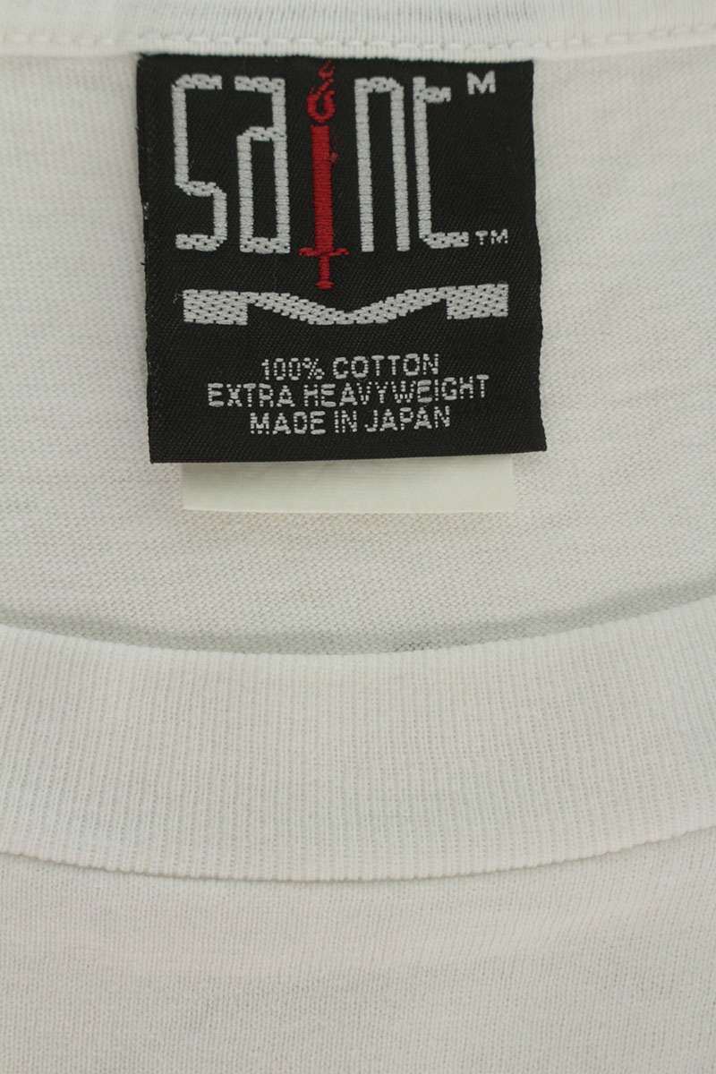 SAINT MICHAEL 22AW "SAINT YOUTH" Print T-Shirt White Size M