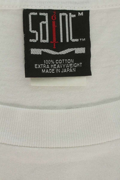 SAINT MICHAEL 22AW "SAINT YOUTH" Print T-Shirt White Size M