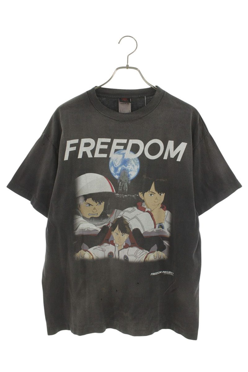 SAINT MICHAEL Vintage Character Print T-Shirt Grey Size M