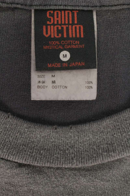 SAINT MICHAEL Vintage Character Print T-Shirt Grey Size M