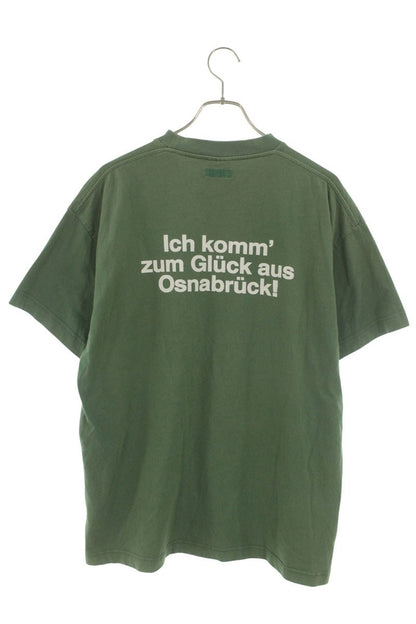 VETEMENTS Front Print T-Shirt Green Size L
