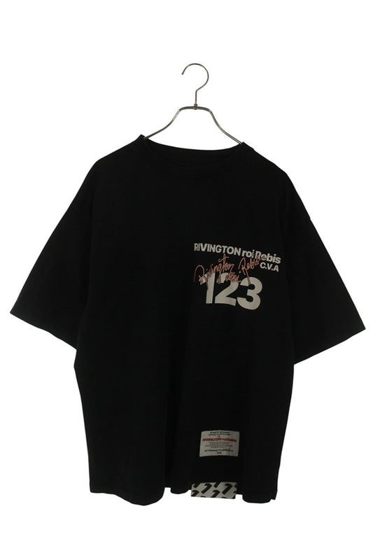 RIVINGTON roi Rebis C.V.A NYC Print Tee Black Cotton Size S