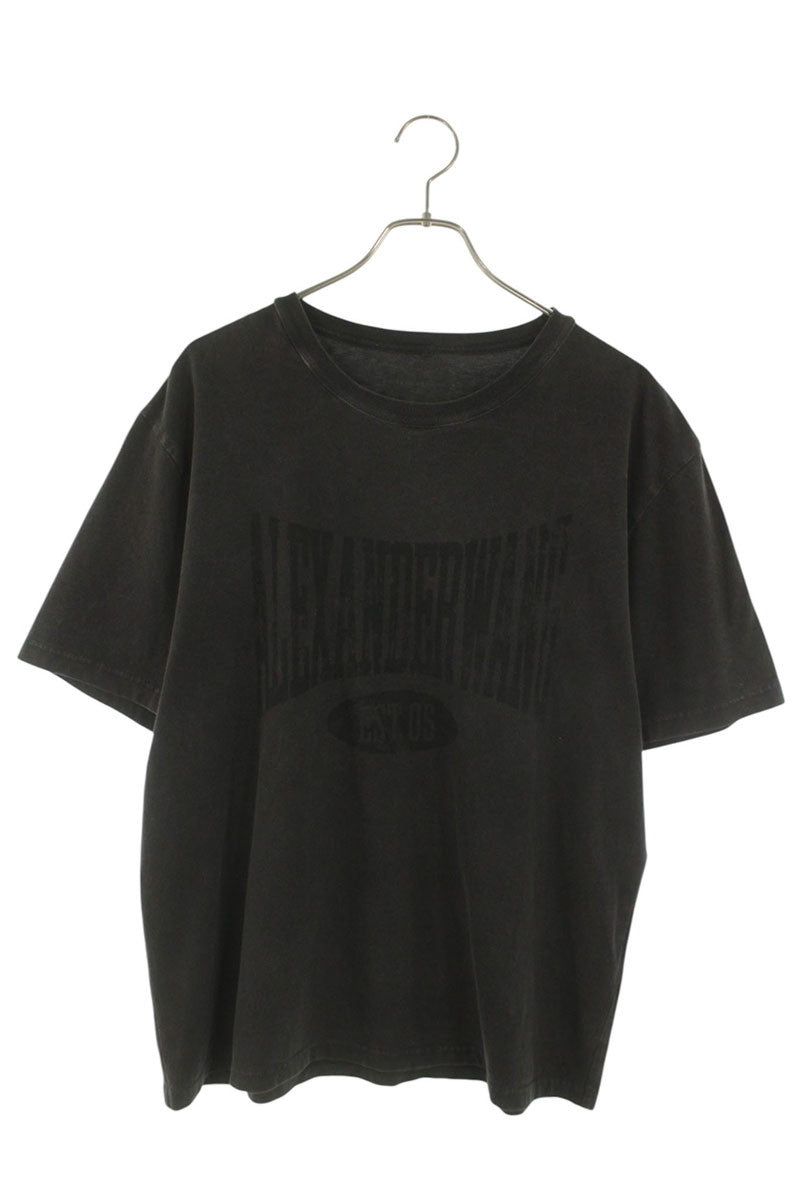 ALEXANDER WANG Shadow Logo Print T-Shirt Black Cotton Size L