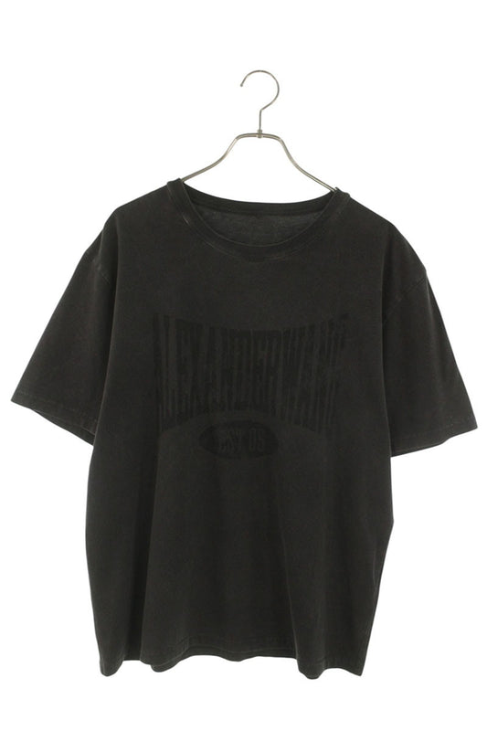 ALEXANDER WANG Shadow Logo Print T-Shirt Black Cotton Size L