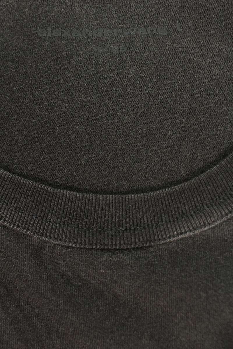 ALEXANDER WANG Shadow Logo Print T-Shirt Black Cotton Size L