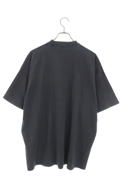 BALENCIAGA Vintage Logo Print T-Shirt Navy Size XS