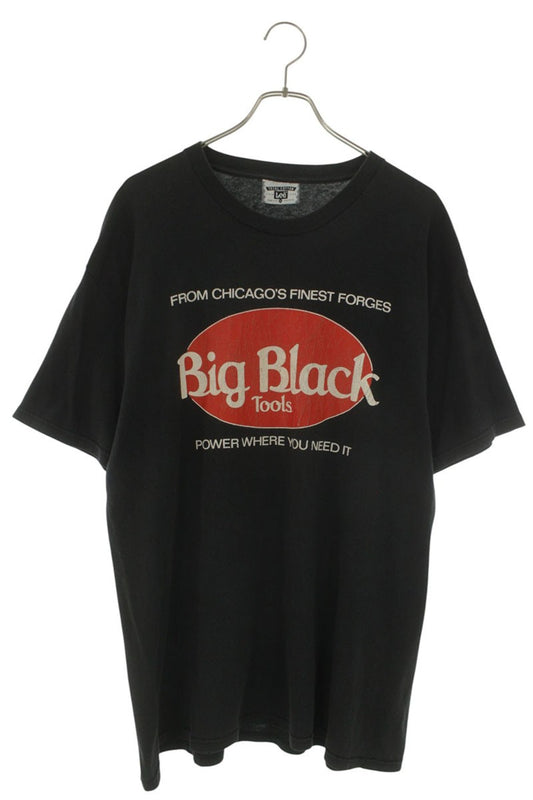 VINTAGE BIG BLACK Logo Print T-Shirt Black Size XL