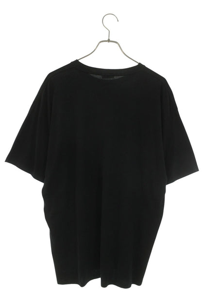 CELINE Logo Print Loose Fit T-Shirt Black Cotton Size L