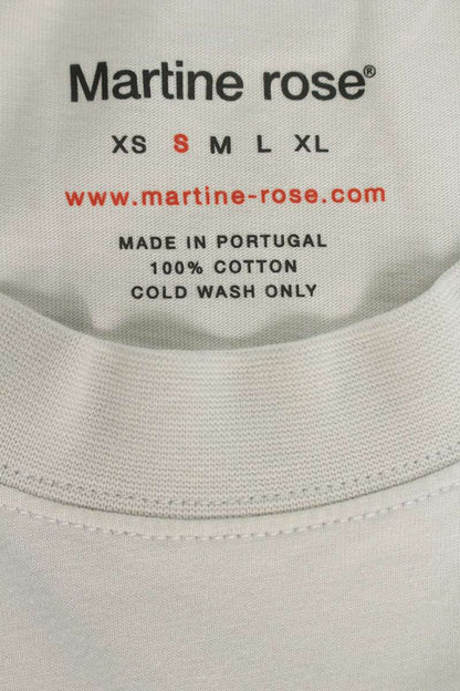 MARTIN ROSE Print Design T-Shirt Gray Cotton Size S