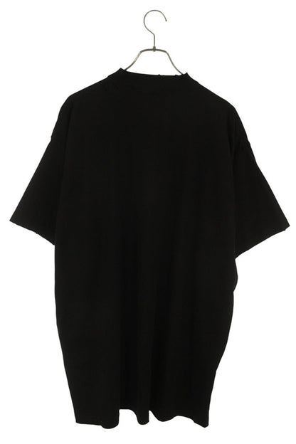 BALENCIAGA Distressed Print T-Shirt Black Size S
