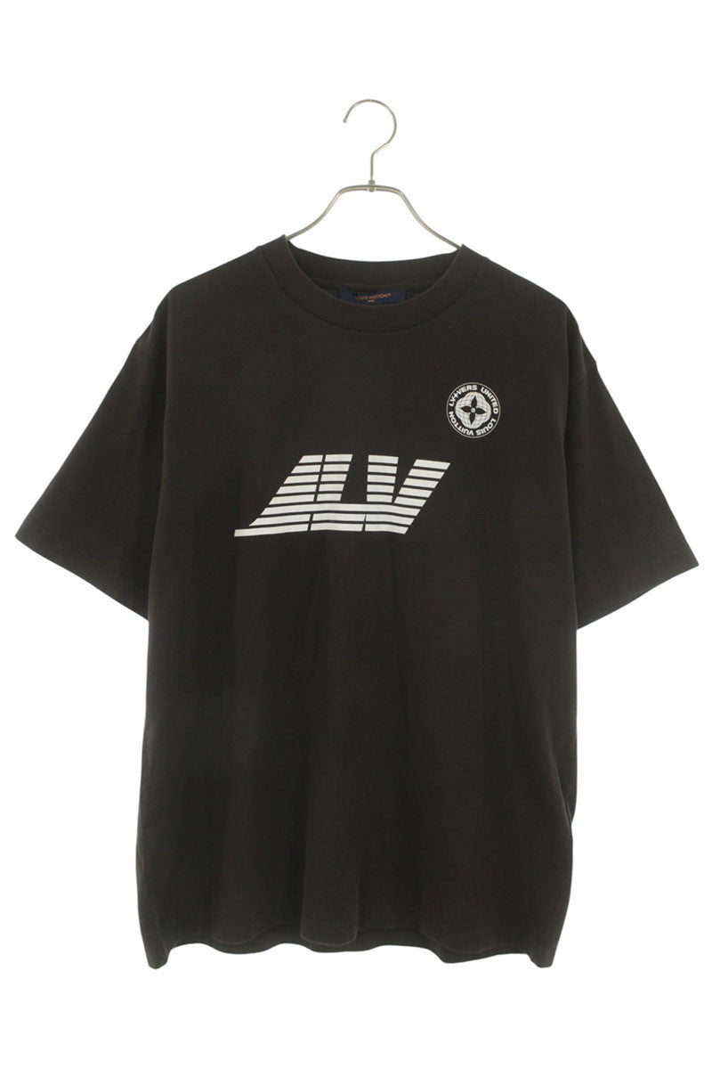 LOUISVUITTON 25SS Washed Printed T-Shirt Black Size L