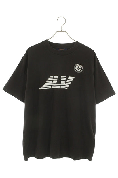 LOUISVUITTON 25SS Washed Printed T-Shirt Black Size L