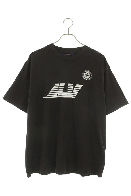 LOUISVUITTON 25SS Washed Printed T-Shirt Black Size L