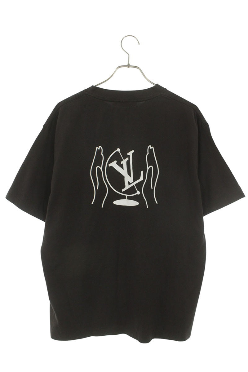 LOUISVUITTON 25SS Washed Printed T-Shirt Black Size L