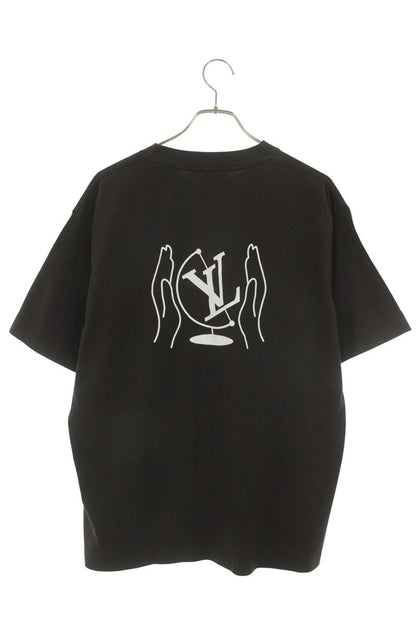 LOUISVUITTON 25SS Washed Printed T-Shirt Black Size L