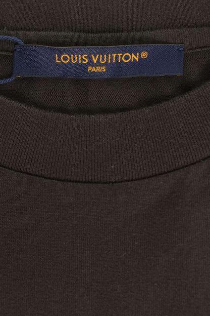 LOUISVUITTON 25SS Washed Printed T-Shirt Black Size L