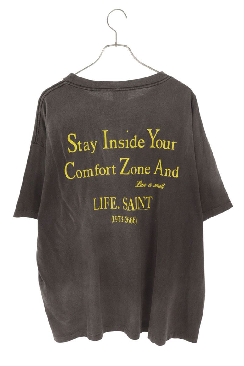 SAINT MICHAEL Maria Print Vintage T-Shirt Black Size XXL