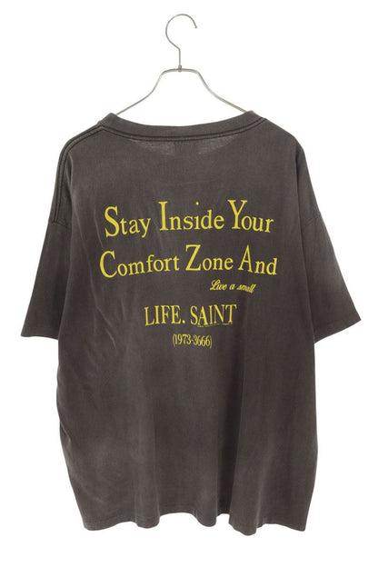 SAINT MICHAEL Maria Print Vintage T-Shirt Black Size XXL