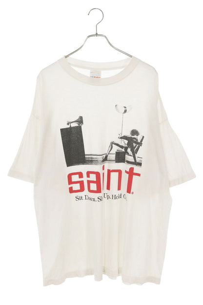 SAINT MICHAEL Vintage Print T-Shirt White Size XXL