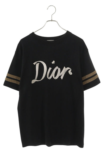 DIOR Logo Embroidery Compact Jersey T-Shirt Black Size S