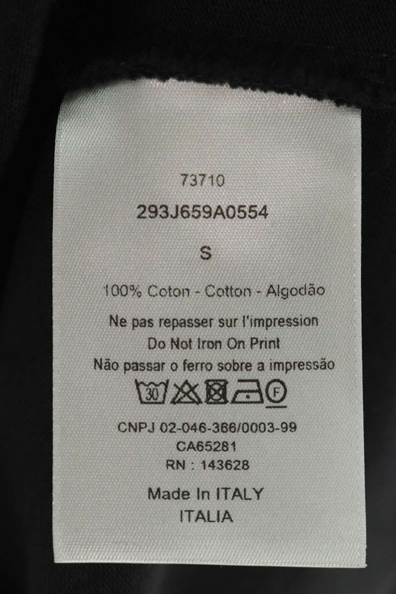 DIOR Logo Embroidery Compact Jersey T-Shirt Black Size S