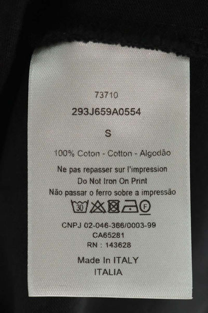 DIOR Logo Embroidery Compact Jersey T-Shirt Black Size S