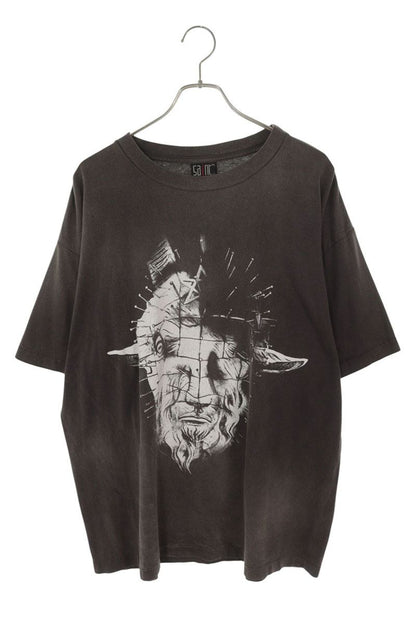 SAINT MICHAEL "HELL" Print Vintage T-Shirt Black Size XL