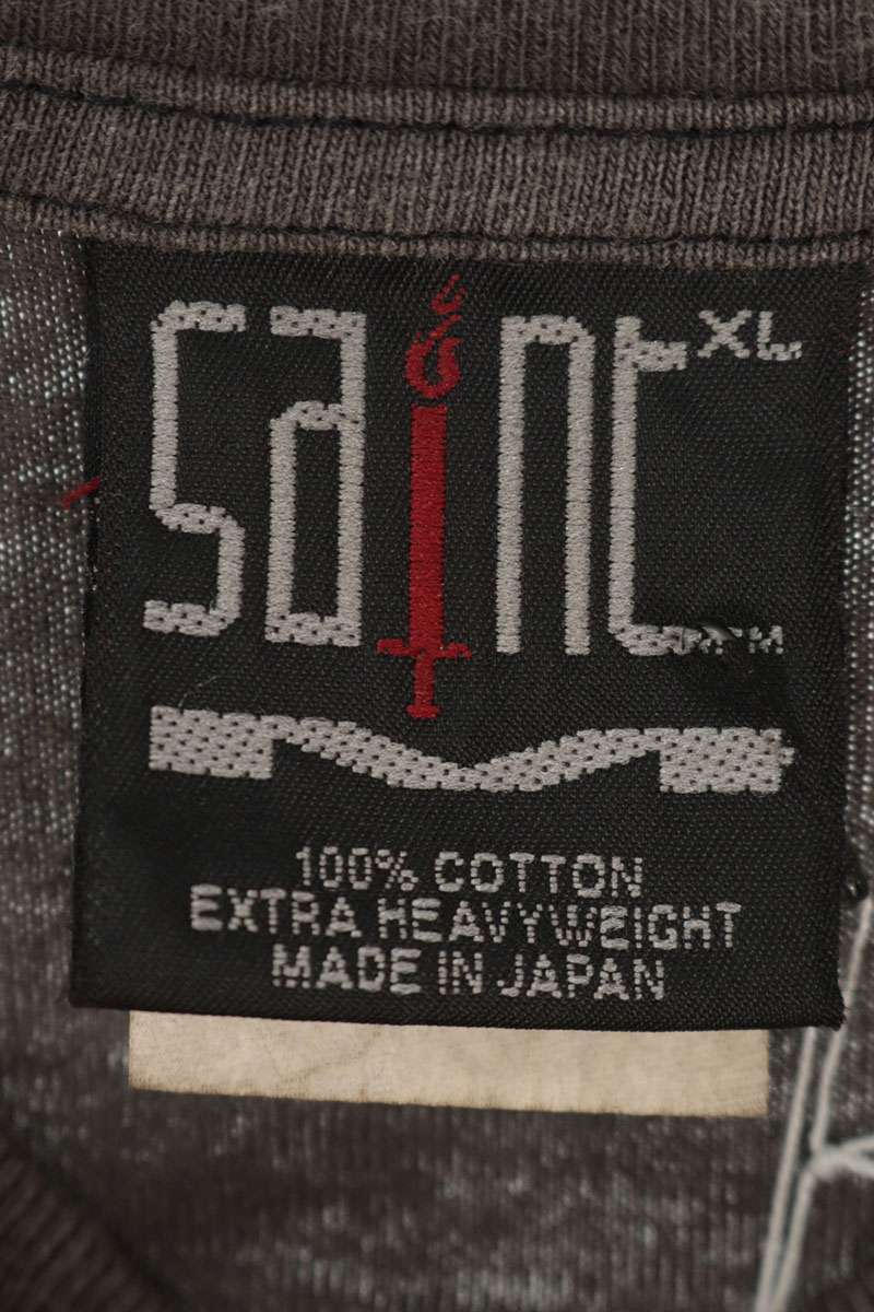 SAINT MICHAEL "HELL" Print Vintage T-Shirt Black Size XL
