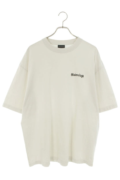 BALENCIAGA Logo Print T-Shirt White Size L