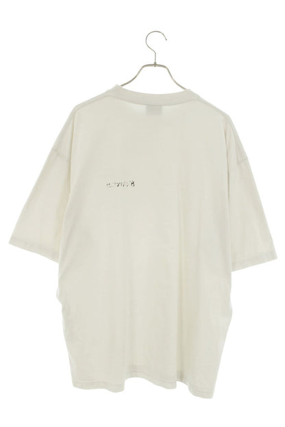 BALENCIAGA Logo Print T-Shirt White Size L