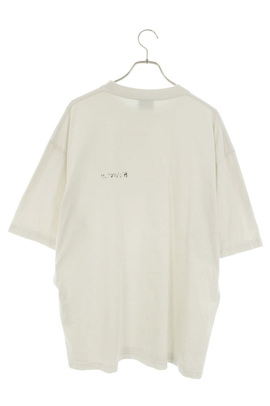 BALENCIAGA Logo Print T-Shirt White Size L