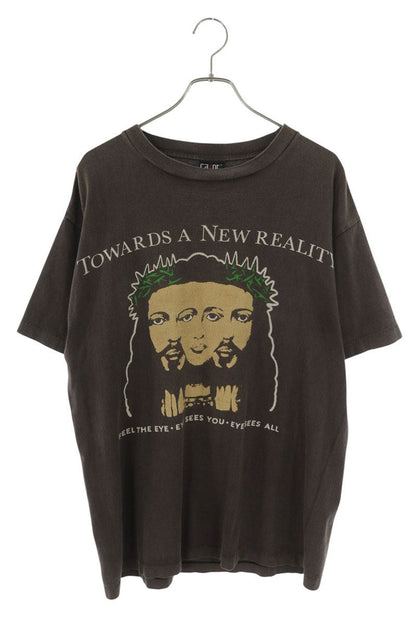 SAINT MICHAEL VISIONS Print Vintage Tee Black Size L