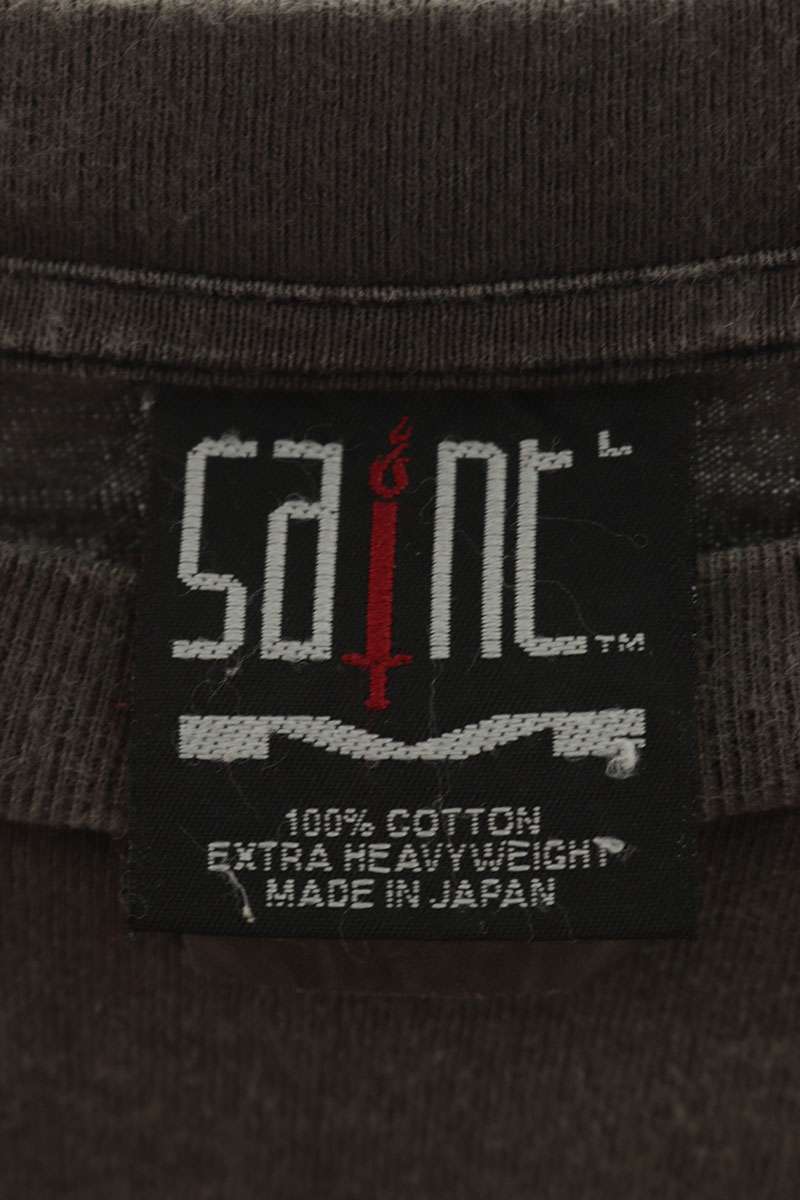 SAINT MICHAEL VISIONS Print Vintage Tee Black Size L