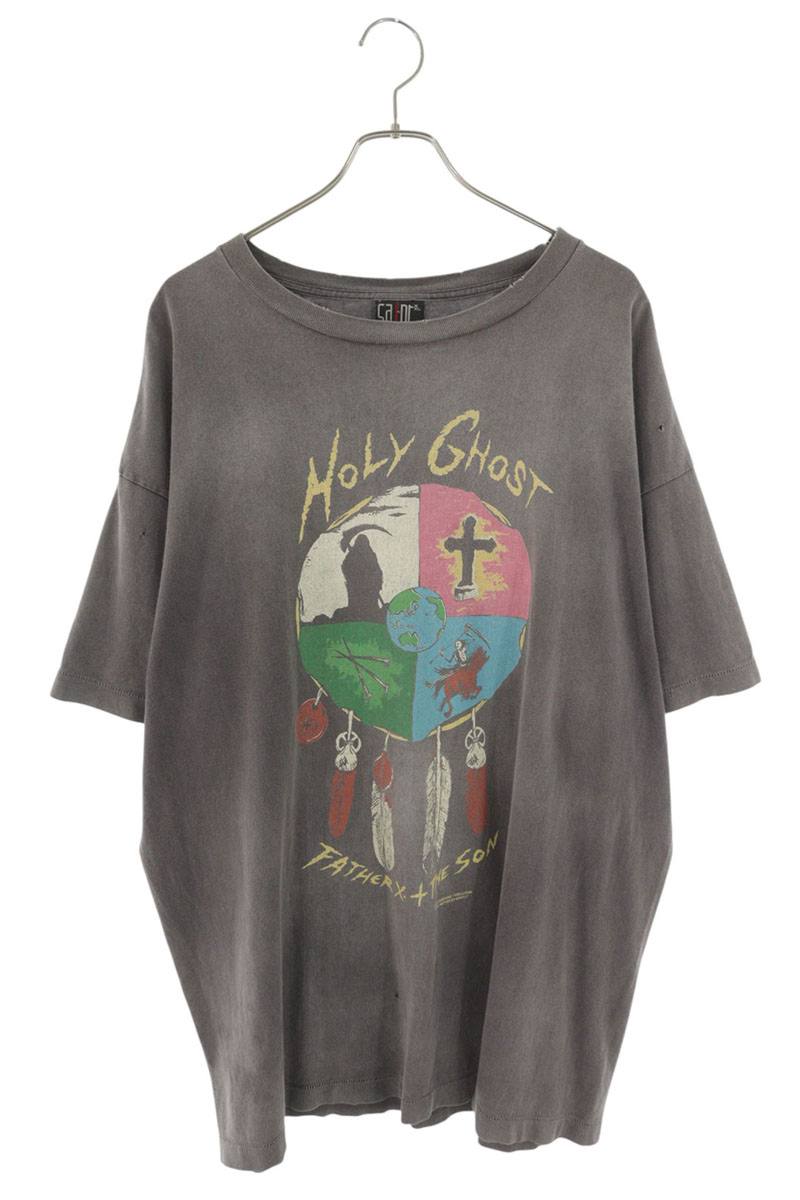 SAINT MICHAEL HOLY GHOST Vintage Print Tee Black Size XXL
