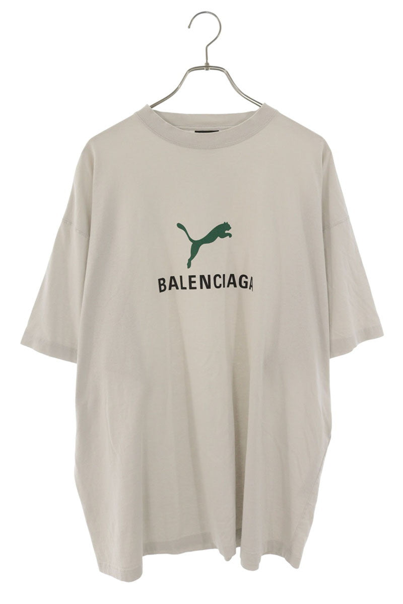 BALENCIAGA Double Name Print T-shirt White Size M