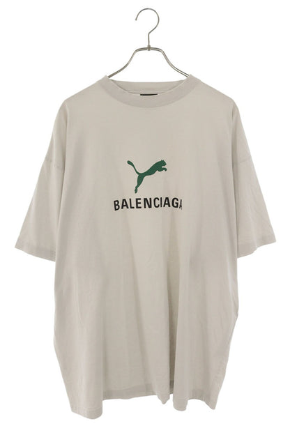 BALENCIAGA Double Name Print T-shirt White Size M