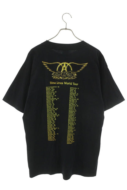 VINTAGE AEROSMITH MARINA Nine Lives Print T-Shirt Size L