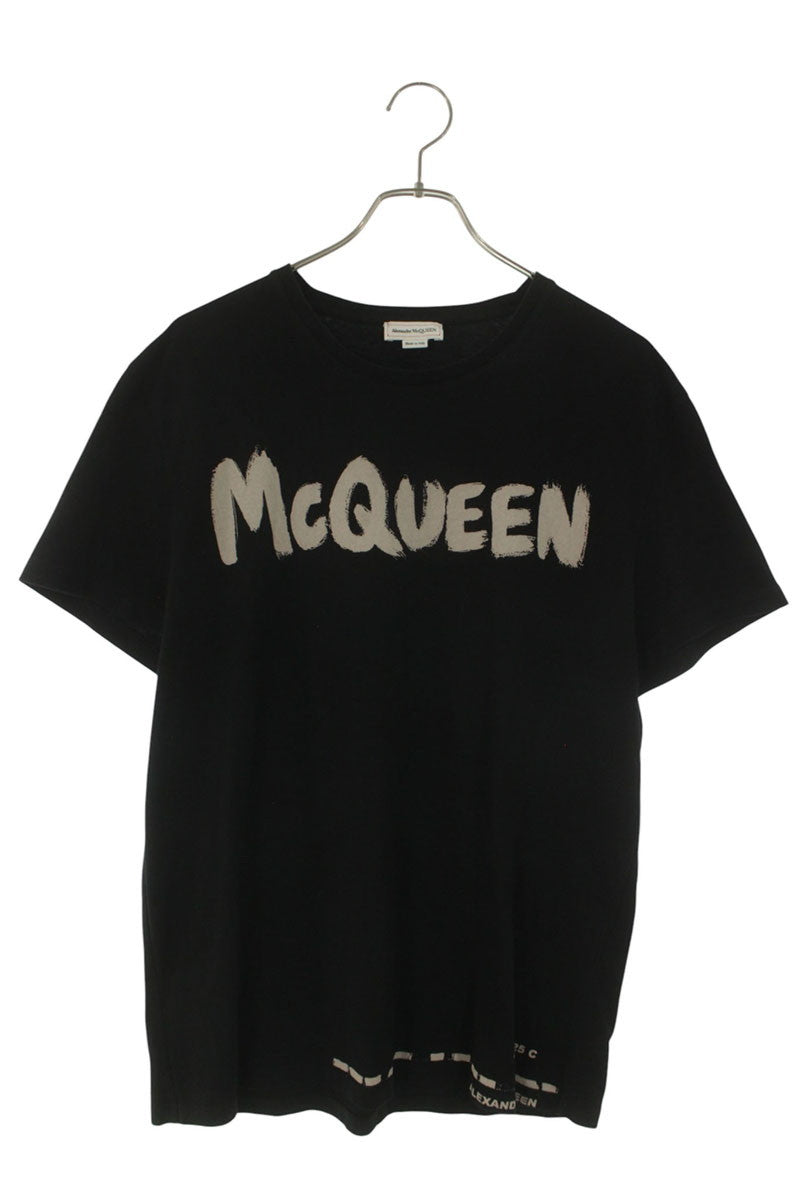 Alexander McQUEEN Logo Print T-Shirt Black Size L
