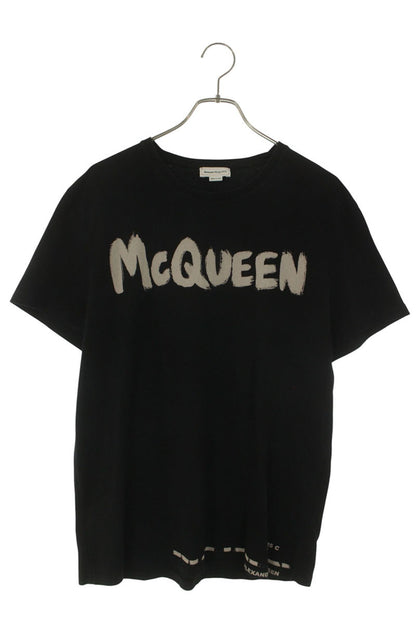 Alexander McQUEEN Logo Print T-Shirt Black Size L
